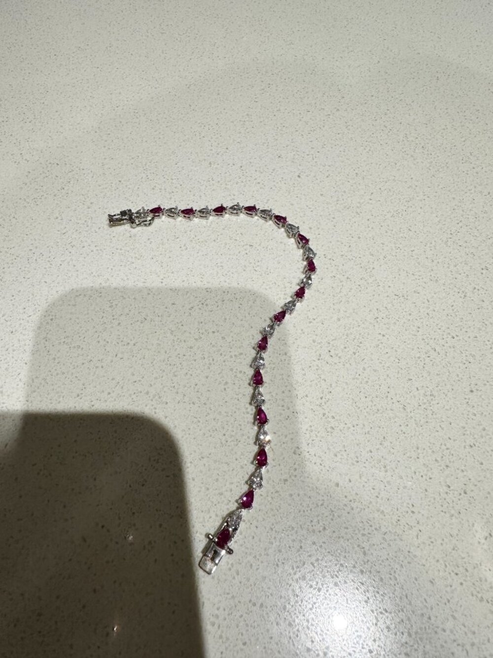 Concerto Bella Terra Sterling Silver, Red Cubic Zirconia, Created White Sapphire